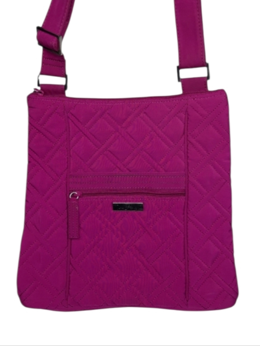 Vera Bradley Solid Fuschia Diamond Quilted Hipster Crossbody
